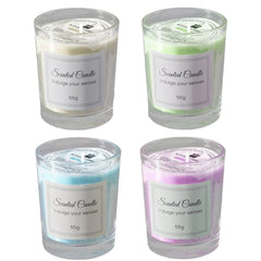4Pcs Aroma Candles Smokeless Glass Scented Candles Gift Set for Relaxation