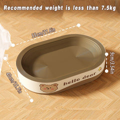 Extra-Large Oval Cat Scratching Board Durable Pet Toy Cat Kittens Wear Resistant - Rabbit