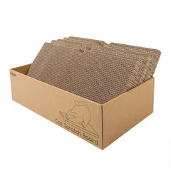 Eco-Friendly Corrugated Cardboard Cat Scratcher Cartoon Design and Play Hole