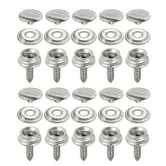 62Pcs Canvas Snap Fastener Kit with Stainless Screws and Tools for Marine Tent Cover