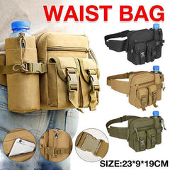Tactical Waist Bag Belt Military Fanny Pack Pouches Buckle Men Bum Utility - Khaki