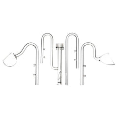 Aquarium Glass Inlet Outlet Pipe Fish Tank Filter Oil Film Remover Plant Holder - Lily inlet-16mm