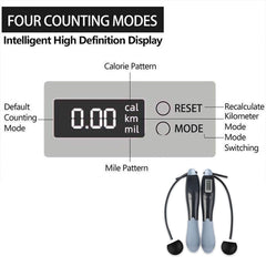 Digital Wireless Cordless Skipping Jump Rope Fitness With Calorie Counter