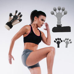 Finger Exerciser Strength Gripper Forearm Trainer Hand Grip Strengthener Therapy - 2# Black (21LB)