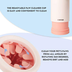 Pet Foot Wash Cup Automatic No-Rub Paw Cleaner Cat Dog Paw Washing Cup Clean - Grey