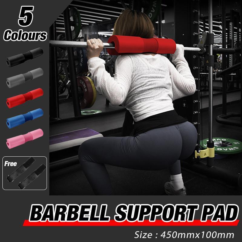 Squat Pad Barbell for Squats Lunges Hip Thrusts Neck Shoulder Protective Support - Grey