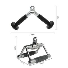 Cable Pulley Attachment Tricep Rope V Grip LAT Pull Down Gym Accessory - Close Grip Triangle