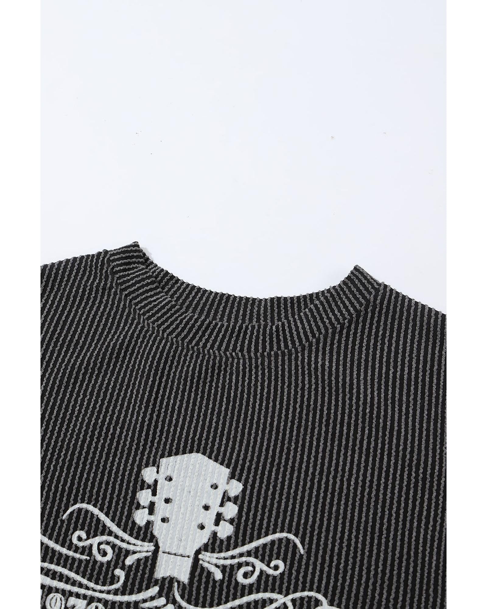 Azura Exchange NASHVILLE MUSIC CITY Corded Graphic Sweatshirt - S