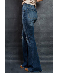 Azura Exchange Mid Rise Flare Jeans - S