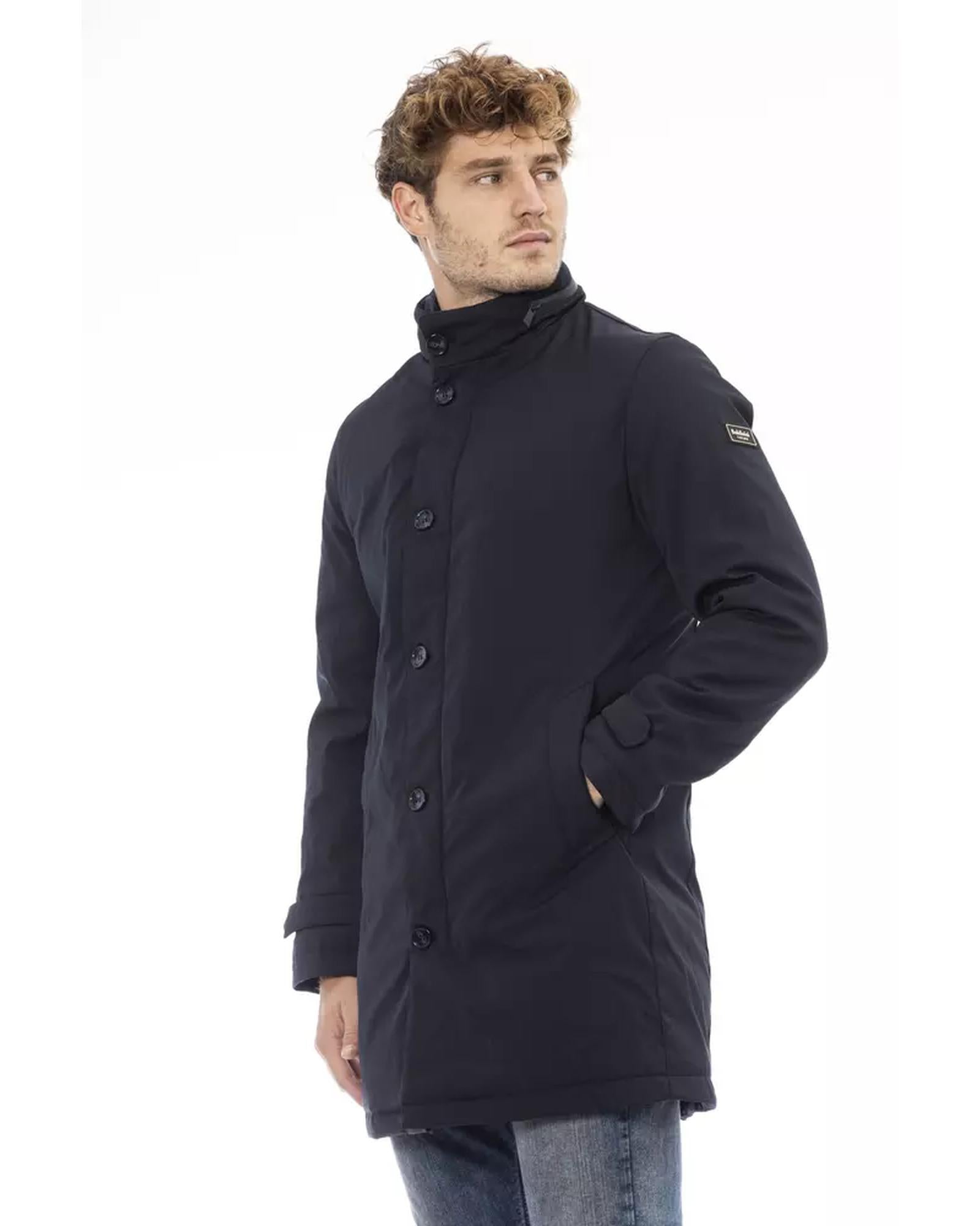 Long Jacket with External Welt Pockets and Front Closure 3XL Men