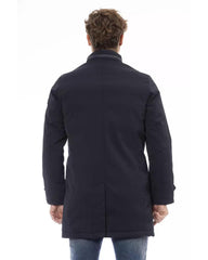Long Jacket with External Welt Pockets and Front Closure 3XL Men