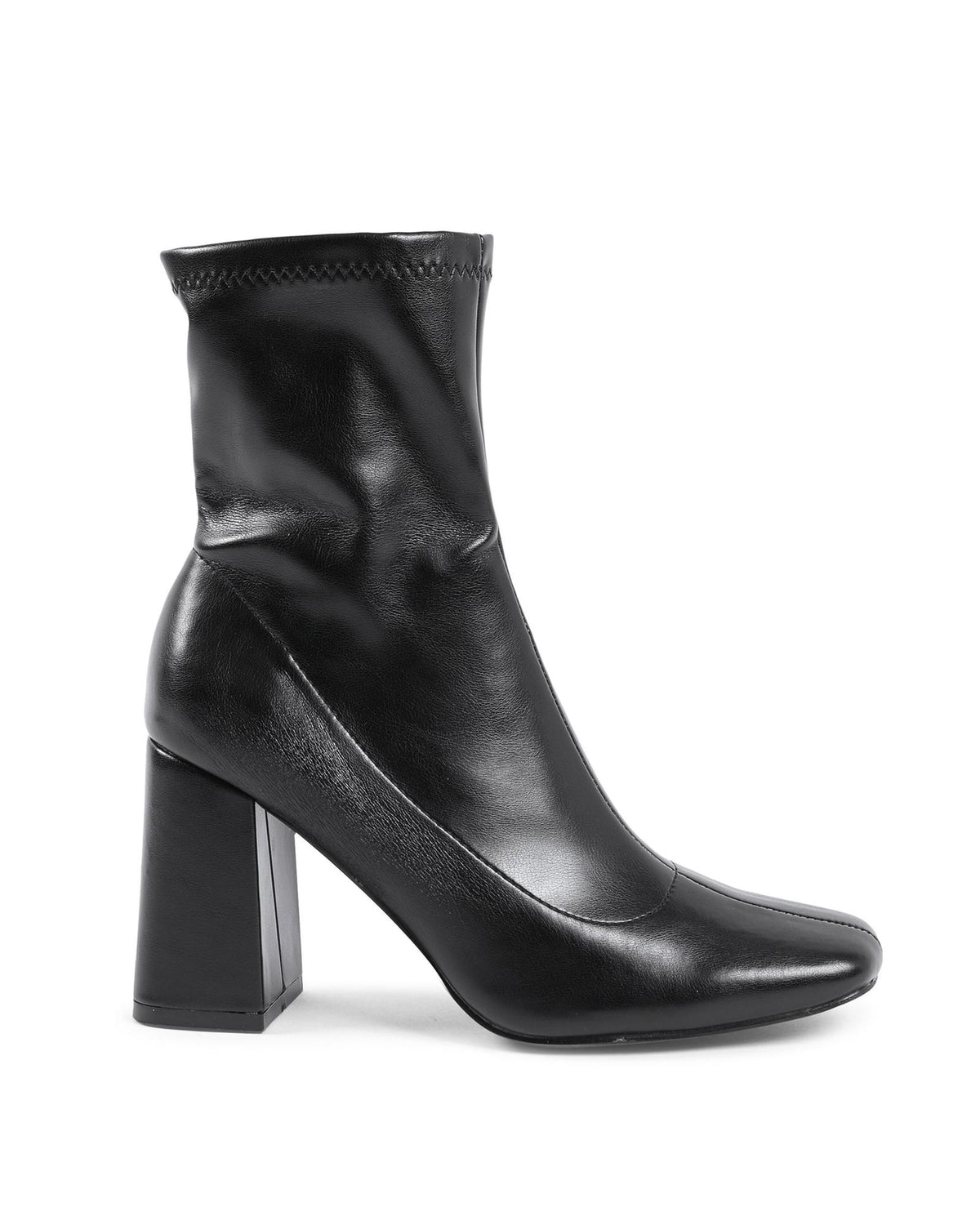 Synthetic Leather Ankle Boots with 9cm Heel - 40 EU