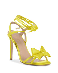 Satin Bow Sandal with Ankle Laces - 38 EU