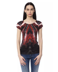 Round Neck T-Shirt with Front Print XS Women