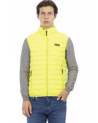 Sleeveless Down Jacket with Functional Pockets and Zipper Detailing M Men