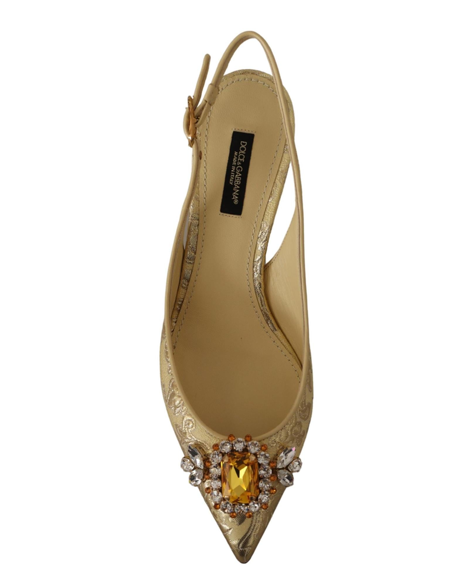 Crystal-embellished Slingback Heels by Dolce & Gabbana 36 EU Women