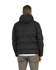 Mens Padded Goose Down Jacket with Front Zip Closure L Men