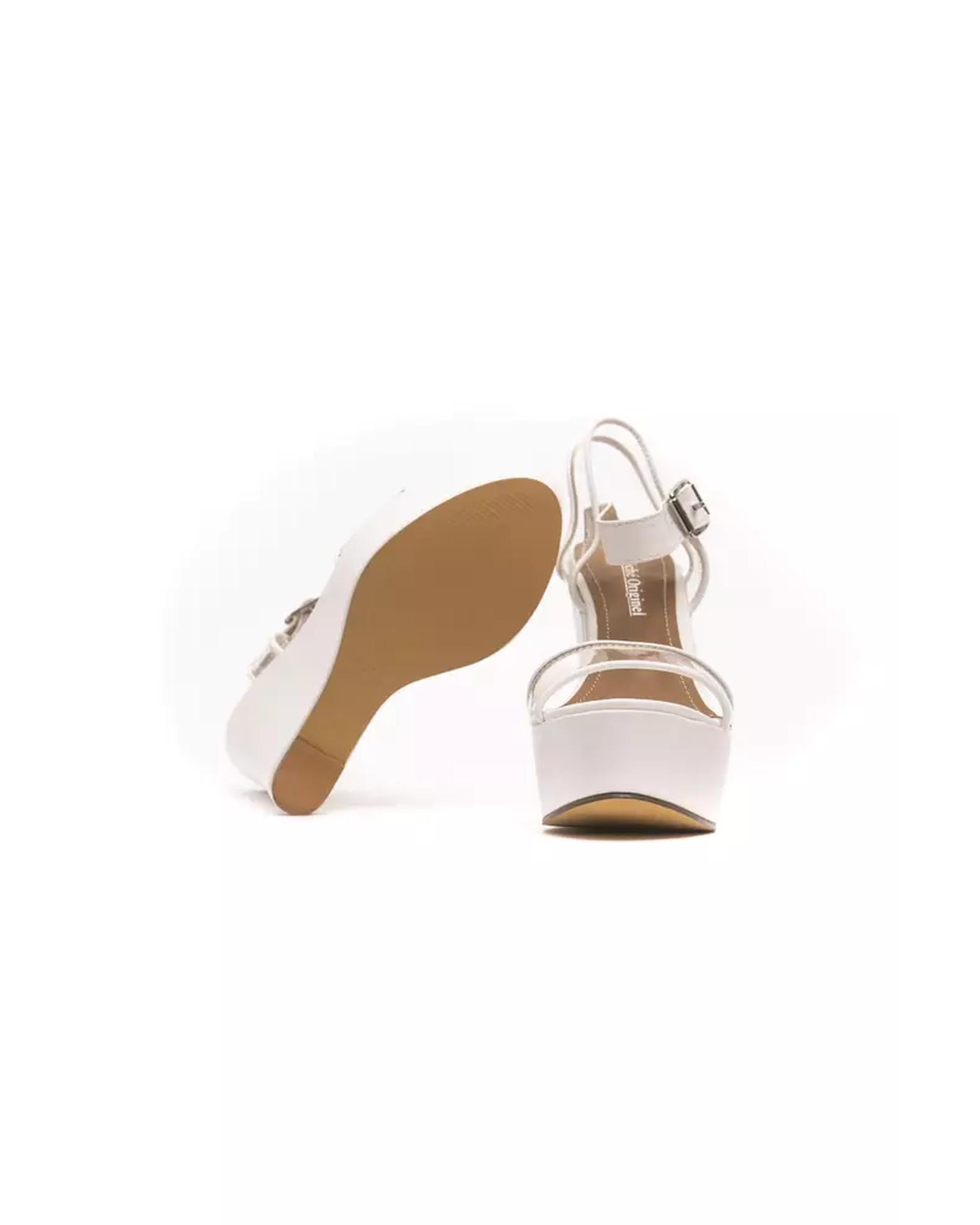 Transparent Band Wedge Sandal with Ankle Strap and Platform 36 EU Women