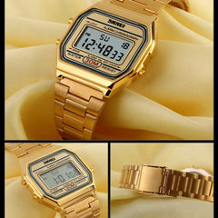 Waterproof Steel Band Men Electronic Watch - Lightweight Business