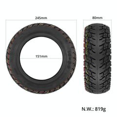 10x3.0 Ulip Electric Scooter Tire for Dualtron Zero 10x - Off-road Thickened Tubeless - 10 Inch - Without Gas Nozzle