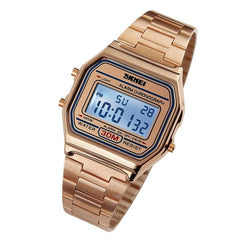 Lightweight Waterproof Men Electronic Watch with Steel Band