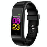 Fitness Tracker With Heart Rate And Blood Pressure Monitoring - Black