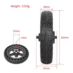 Shock-absorbing Honeycomb Tire for Xiaomi M365 Electric Scooter with 8.5 Rear Wheel - Black Hub