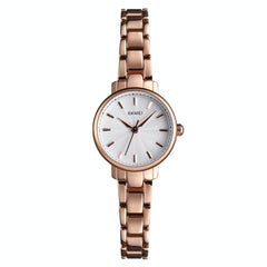 European Fashion Women Quartz Watch with Steel Band - Business and Leisure - Rose Gold