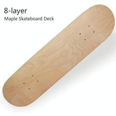 8-layer Maple Double Raised Roughcast Skateboard with Four Wheels