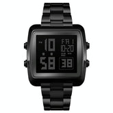 Vintage Gold Steel Square Watch - Waterproof & Luminous - Black