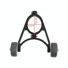 Foldable Auxiliary Wheel Bracket for Electric Scooters - Compatible with Xiaomi Ninebot and More - Black