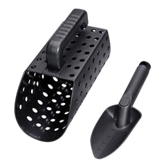 Black Metal Detector Scoop and Shovel Set for Digging
