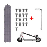 17-piece Battery Compartment Base Plate Set for Xiaomi Mijia M365 Pro - White Plum Screw