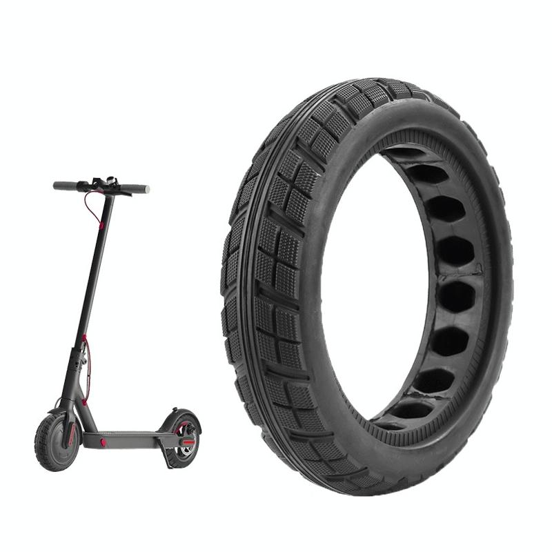 8.5 x 2.0 Inch Honeycomb Solid Tire for Xiaomi M365 Scooter - Inflatable Rubber Explosion-proof Black