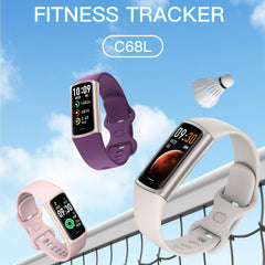 Waterproof C68L Fitness Tracker - Ip67 - Pink