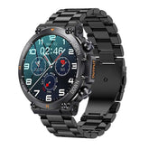 Steel Strap Wristband With Heart Rate And Blood Pressure Monitoring - Black Three Strains