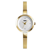 Lightweight Steel Band Women Quartz Watch - Business Casual - Golden