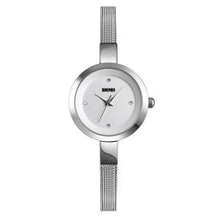 Lightweight Steel Band Women Quartz Watch - Business Casual - Silver