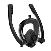 Full Dry Silicone Diving Mask for Water Sports and Gopro Hero11 - Black