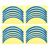 Blue Wheel Hub Sticker Set for Scooter / Bike / Electric Vehicle 2 Pcs - Blue