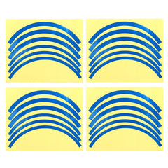 Blue Wheel Hub Sticker Set for Scooter / Bike / Electric Vehicle 2 Pcs - Blue