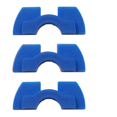 3-piece Shockproof Rubber Dampers for Xiaomi M365 Scooter - Blue