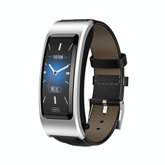 Bluetooth Sleep Heart Monitor Bracelet - B7 - Gold + Black Silicone Strap