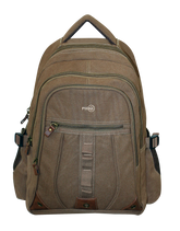 FIB Washed Canvas Backpack Bag in Khaki