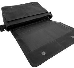Futura Mens Laptop Messenger Sling Bag School Work Shoulder Strap - Black