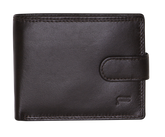 Futura Mens RFID Leather Coin Fold Over Wallet - Brown