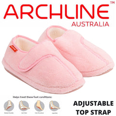 ARCHLINE Orthotic Plus Slippers Closed Scuffs Pain Relief Moccasins - Pink - EU 43