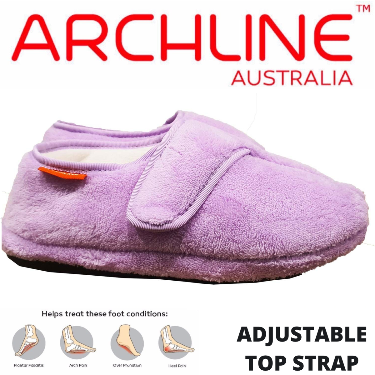 ARCHLINE Orthotic Plus Slippers Closed Scuffs Pain Relief Moccasins - Lilac - EU 41