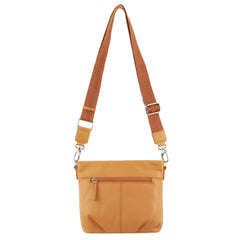Pierre Cardin Leather Crossbody Bag w/ Shoulder Strap in Apricot