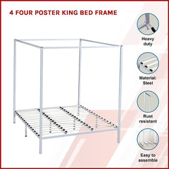 4 Four Poster King Bed Frame